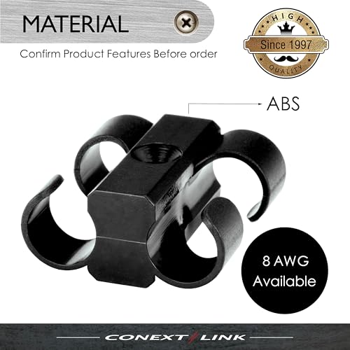 CCD8-4 Dual Cable Clip Clamp Fastening Wire Management 4 Pack (Dual 8 Gauge) - size: Dual 8 Gauge