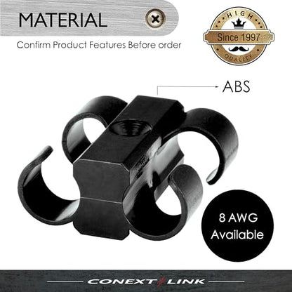 CCD8-4 Dual Cable Clip Clamp Fastening Wire Management 4 Pack (Dual 8 Gauge) - size: Dual 8 Gauge