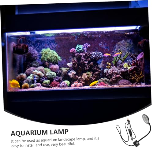 Mikikit Led Aquarium Light Clip Fish Tank Lamp for Aquariums USB Powered for Enhancing Aquatic Plants and Fish Visibility
