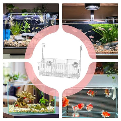 Plant Holder for Aquarium - Acrylic Hydroponic Basket Transparent Adjustable Height Aquatic Plant Holder Decoration Corner Shelf Underwater Vine Moss