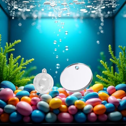 1 Set Clear Betta Training Mirror Fish for Tank Fish Antidepressant Work Out Special for Betta Fitness Mirror Aquarium Decor Floating (5cm)