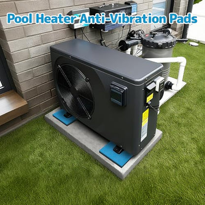 Pool Pump Vibration Pads, 8" x 8" x 3/4" Anti-Vibration Pads for Swimming Pool Pumps, Hot Tub Motors, Heavy Duty Odorless Rubber Pads for Noise Reduce & Shock Absorb, Pack of 4