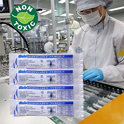 20PCS-10 ml Plastic Syringes, Individually Packge for Scientific Labs Experiment Refilling,Watering,Measuring,lip gloss injection