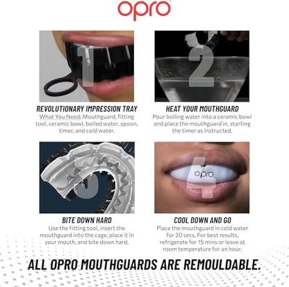 OPRO Official UFC Fighter Collection Tom Aspinall Instant Custom-Fit Mouthguard – Self-Fit Gum Shield for MMA, Boxing & Combat Sports - color: Tom Aspinall