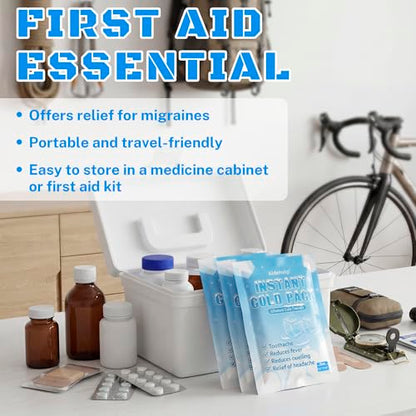 8 Pack Instant Cold Packs (4.3" x 5.9") - Disposable Ice Packs - size: 8 PACK
