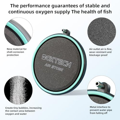 UPETTOOLS Aquarium Air Stone 2.0 Inch Nano Oxygen Diffuser Disc for Ultra-Fine Bubbles, Super Quiet Aeration for Small Fish Tanks, Nano Aquariums & Hydroponic Systems - size: 2 inch