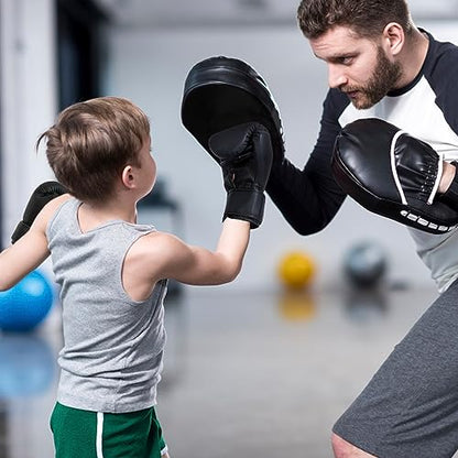 Kids Boxing Gloves for Sparring,Punching Bag,MMA Training,Ages 3-15 - color: Black, size: 6 oz