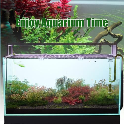 LINLAN Fish Tank Anti-Jump Set, Aquarium Lid, 8 Pieces Plastic Grid with 6 Brackets and 20 Cable Ties, Cover for Rimless Aquarium
