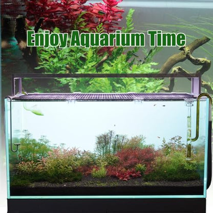 LINLAN Fish Tank Anti-Jump Set, Aquarium Lid, 8 Pieces Plastic Grid with 6 Brackets and 20 Cable Ties, Cover for Rimless Aquarium
