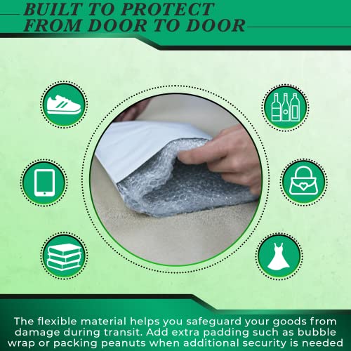 100 Pack Secure Seal White Poly Mailers - 19x24 Safe Shipping Bags - E-Commerce Self Sealing 2 Mil Poly Envelopes for Shipping - size: 19" x 24" (100 Pack)