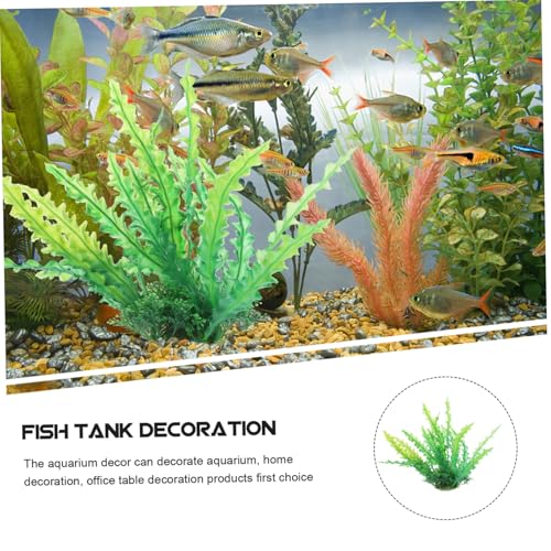 ORFOFE 2Pcs Aquarium Fish Tank Plants Fake Grass Decoration for Desktop Fish Tanks for Home Office Wedding Decor and Enhances Aquarium Aesthetics