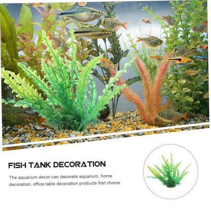 ORFOFE 2Pcs Aquarium Fish Tank Plants Fake Grass Decoration for Desktop Fish Tanks for Home Office Wedding Decor and Enhances Aquarium Aesthetics