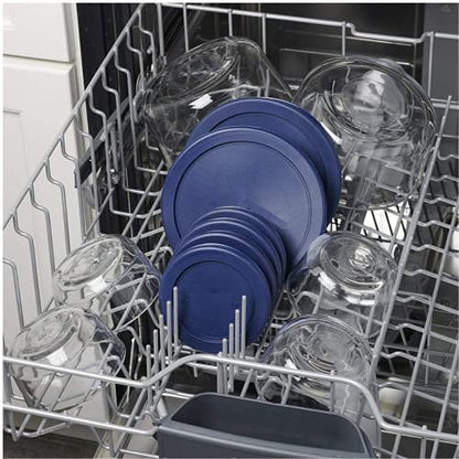 Wood Grip - Lids for Pyrex and Anchor Round Glass Containers - Lids For Pyrex Glass Containers - Replacement Lids (Blue, 4 Cups, 6 Pack)