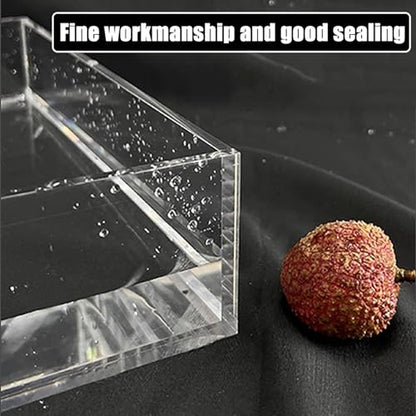 Storage Box Tray Drawer Box, 0.2In Thickness Acrylic Display Box, Creative Transparent Shallow Water Tank Photography Tray, Multifunctional Storage Display Cabinet(7.9x11.8x1.2in)