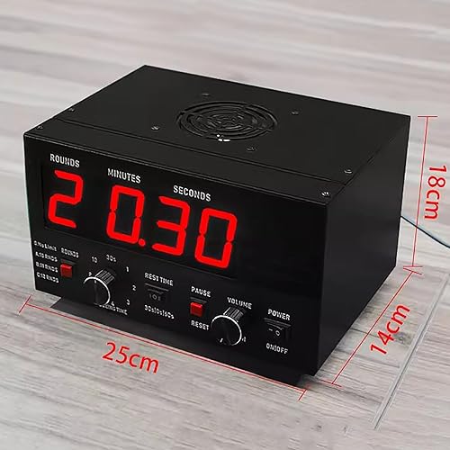 Scoreboard and Timer, Boxing Interval Timer, Adjustable Sound, Selectable Training Time and Cycle Repetitions, Easy to Operate,Blue