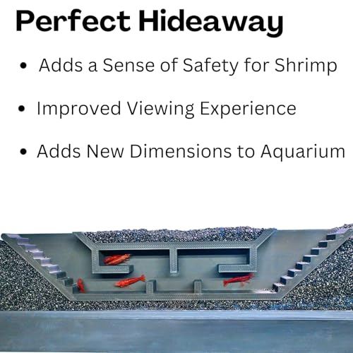 Shrimp Cave Underground Maze Tunnel | Viewing Shrimp Freshwater Hide Tunnel | Aquarium Shrimp Breeding Cave Perfect for Small Shrimp, Cherry Shrimp, Dwarf Shrimp - color: Black
