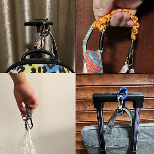 HERCULES Paracord Keychain Set – 2 Pack Lanyard Rope with Aluminum Clip, Durable Paracord Wrist Strap for Outdoor Activities, Royal Blue - style: Royal Blue