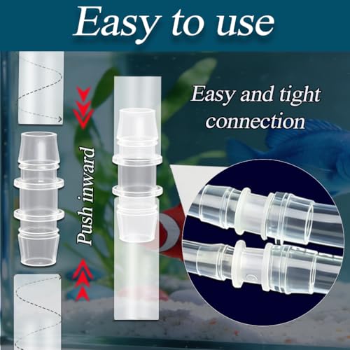 22 Pcs Hose Barb Fittings Assortment,11 Sizes of Equal and Unequal Barbed Hose Fittings, Pipe Connectors, Joint Splicers, and Menders for Aquarium, Household, Fuel, Gas, Liquid, Air Hose Repair
