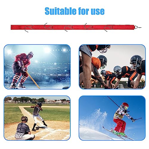 Hockey Hanger Portable Hanging Dryig Rack Hockey Gifts for Home and Outdoor Using in Ice Hockey Skating Football Camping Fishing 5 Hooks (Red) - color: Red
