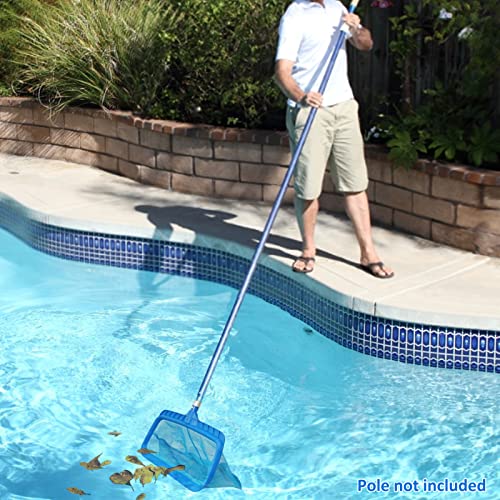 Swimming Pool Skimmer Net, Fine Mesh Pool Leaf Rake Net with Double-Layer Deep Bag, Reinforced Frame - Swimming Pool Nets for Cleaning Finest Debris - size: Plastic Double Layer Pool Rake