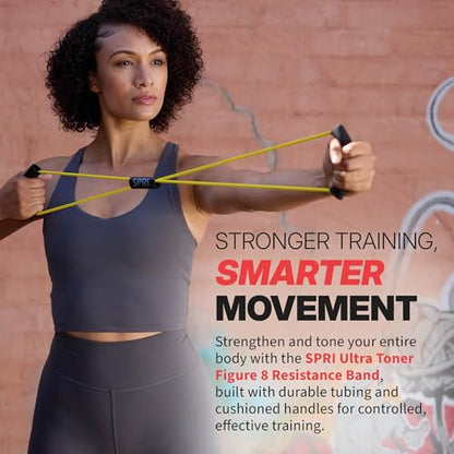 SPRI Ultra Toner Resistance Band, Figure-8 Cord (Multi 4-Pack)