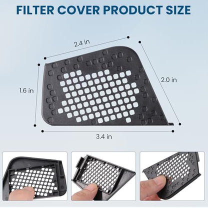 19729 Filter Cover Compatible with ResMed AirSense 10 AirStart 10 AirCurve 10 CPAP Machines, Premium Replacement Filter Side Cover Door, Pack of 1, Black