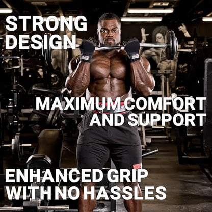Schiek Sports 540 Platinum Lifting Gloves, Gym Workouts | Wrist support, weight training, durable grip, comfortable palm padding, weightlifting gloves, sports wrap, gym gloves for men - size: X-Small