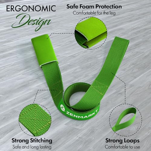 Cheer Stretching Strap for Flexibility Training and Stunt Practice | Durable Stretch Band to Improve Flexibility and Range of Motion, Essential Accessory for Cheerleaders - color: Green