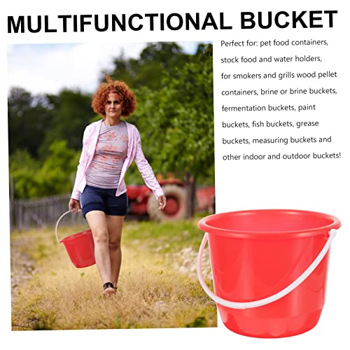 5L Plastic Bucket with Handle for Household Cleaning Gardening and Pet Care - Lightweight Multipurpose Water Pail for Indoor and Outdoor Use