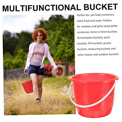 5L Plastic Bucket with Handle for Household Cleaning Gardening and Pet Care - Lightweight Multipurpose Water Pail for Indoor and Outdoor Use