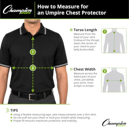 Champion Sports Umpire Chest Protector - style: Inside Body Umpire Protector
