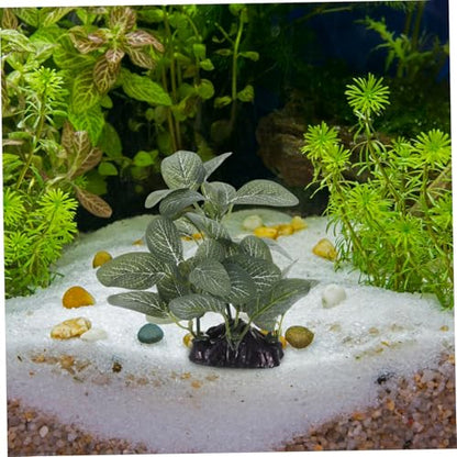 Alipis Realistic Artificial Aquarium Plant Decoration Sturdy Plastic Water Grass Ornament with Base for Fish Tank Landscape and Betta Hiding Spot Easy Maintenance Lifelike Design