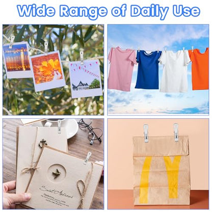 50PCS Garden Clips, Stainless Steel Greenhouse Clamps, Strong Grip Greenhouse Clips, Metal Clips for Netting, Shade Cloth, Plant Cover on Garden Hoops or Greenhouse Hoops by EGYPAMID