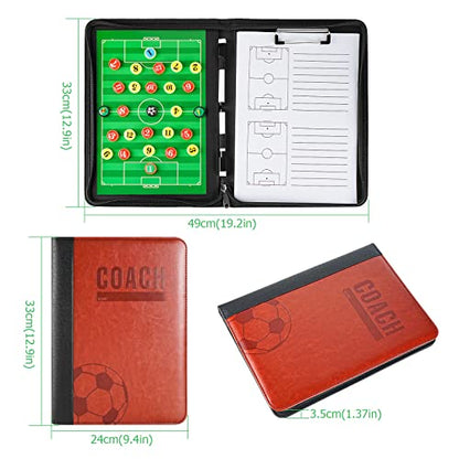Pure Vie Portable Magnetic Soccer Coaching Board Football Tactics Clipboard | Soccer Strategy Clipboard for Coaches Training and Matches, Dry Erase Whiteboard Football Coach Must Haves with Magnets, Pen - color: 52 Cm X 34 Cm