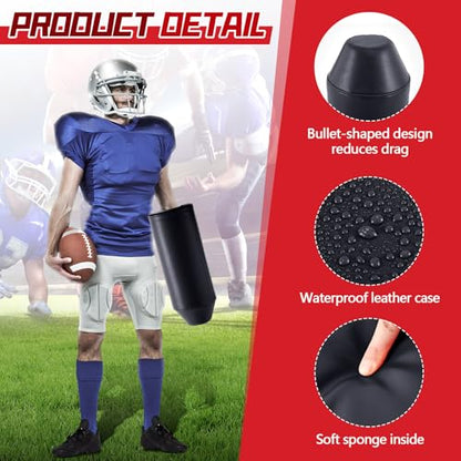 Tellegloww 2 Pack Football Arm Shield Blocking Pad, Bullet Shaped - color: Black
