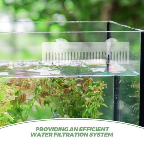 BESTonZON Removable Acrylic Fish Tank Overflow Comb 2-Pack Aquarium Water Comb for Preventing Overflow and Separating Fish Compatible with Various Aquariums Easy Maintenance