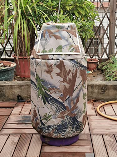 Propane Tank Cover Fits 30-Pound Steel Propane Cylinder Cover for RV Trailer, Leaf.