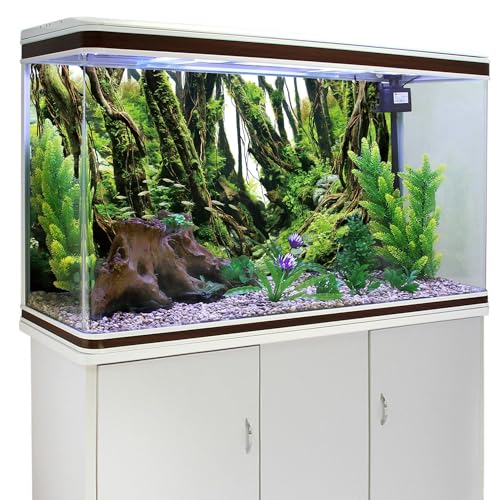 AWERT 36x24 inches Tree Branches Aquarium Background Green Algae Aquarium Background River Bed & Lake Fish Tank Background Vinyl Background - size: 36x24in/90x60cm