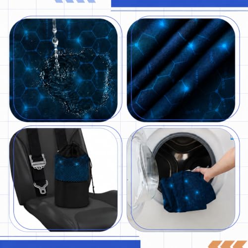 Hahafelt 2 Pack Car Seat Towel Cover with Storage Bag, Hexagonal - style: Hexagonal