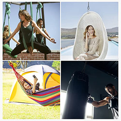 Hanging Chair Chain, Punching Bag Chain with Two Carabiners 2 Pack