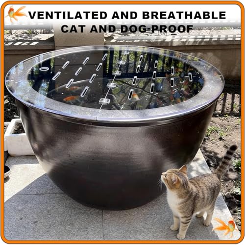 Acrylic Fish Tank Lid - Anti-Jump Cover for 11"-39" Aquariums, Protects Fish from Jumping Out, Durable Round Design (31.5"/80cm)