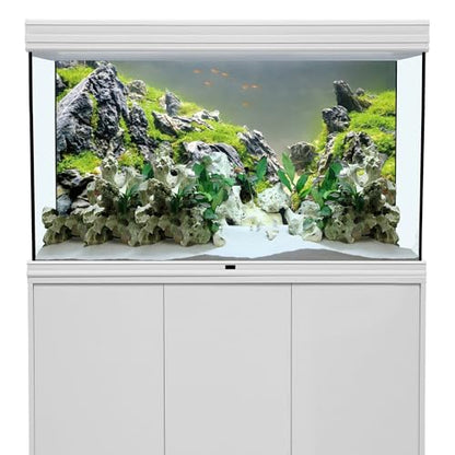AWERT 48x20 inches Stone Fish Tank Background Aquatic Plant River Bed & Lake Aquarium Background Seaweed Aquarium Vinyl Background - size: 48x20in/120x50cm