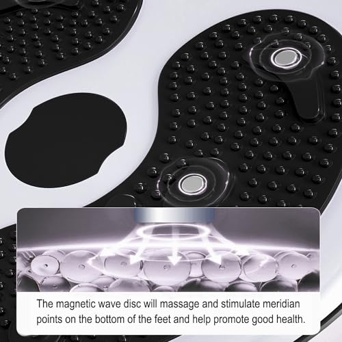 Ab Twist Waist Disc Board,Adjustable Waist Trainer Twisting Disc with Handles,Waist Slimming Balance Rotating Disc with Massage Foot Sole for Slimming Waist Arms Hips and Thighs - color: Black