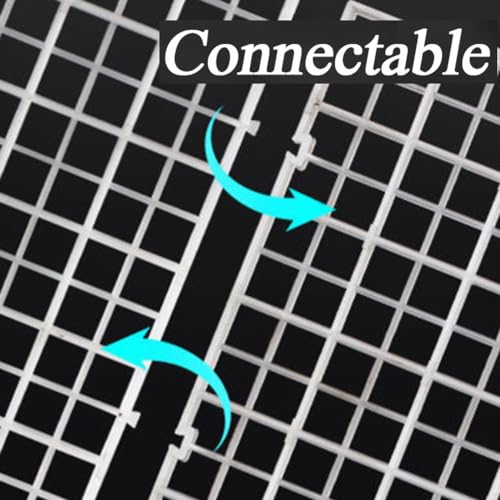 2PCS Fish Tank Dividers Lid, Aquarium Grid Bottom Isolation Tray Board, Plastic Egg Crate