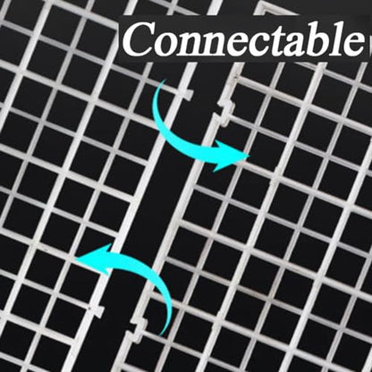 2PCS Fish Tank Dividers Lid, Aquarium Grid Bottom Isolation Tray Board, Plastic Egg Crate - color: Black, size: 2PCS