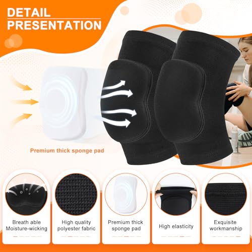 Volleyball Knee Pads for Girls Women Men Youth Kids Knees Protective - color: Black, size: Small