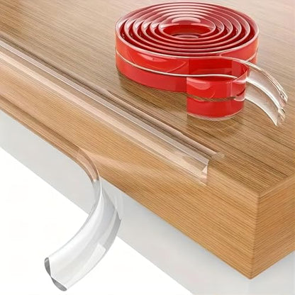 1 Roll Furniture Corner Guard Edge Safety Bumpers, 0.39X39.37 Inches Soft Silicone Clear Corner Guards, Adhesive Gel for Furniture, Cabinets, Glass & Coffee Tables