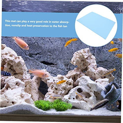 Didiseaon 2pcs Reptile Terrarium Mat Thickened Fish Tank Bottom Pad for Nonslip Heat Preservation and Absorption Thick Aquarium Leveling Mat