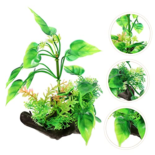 Decorative Fish Tank Grass Compact Artificial Aquarium Plant for Desktop Aquariums Fish Decor Accessory and Aesthetics