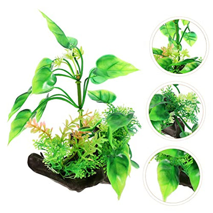 Decorative Fish Tank Grass Compact Artificial Aquarium Plant for Desktop Aquariums Fish Decor Accessory and Aesthetics